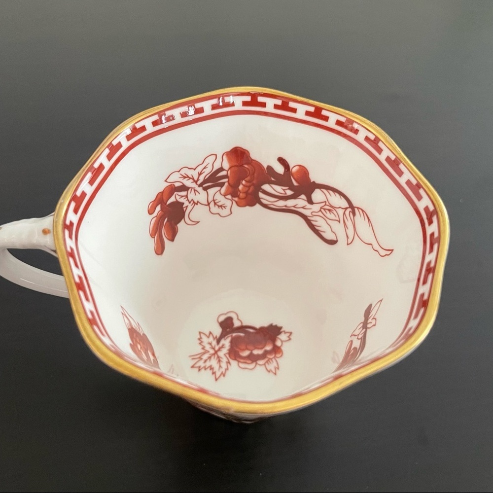 6 X Coalport Indian Tree Coral Bine China Flat Demitasse Cups - Picture 10 of 14